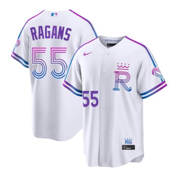 Men's Kansas City Royals #55 Cole Ragans White 2026 City Connect Stitched Jersey Men's Kansas City Royals #55 Cole Ragans White 2026 City Connect Stitched Jersey