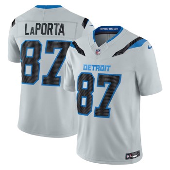 Men's Detroit Lions #87 Sam LaPorta Grey 2026 Rivalries Collection Vapor F.U.S.E. Limited Jersey Men's Detroit Lions #87 Sam LaPorta Grey 2026 Rivalries Collection Vapor F.U.S.E. Limited Jersey