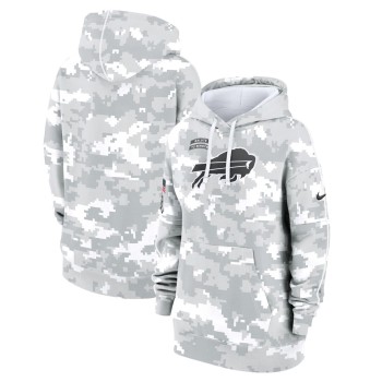 Women's Buffalo Bills Arctic Camo 2024 Salute To Service Club Fleece Pullover Hoodie Women's Buffalo Bills Arctic Camo 2024 Salute To Service Club Fleece Pullover Hoodie