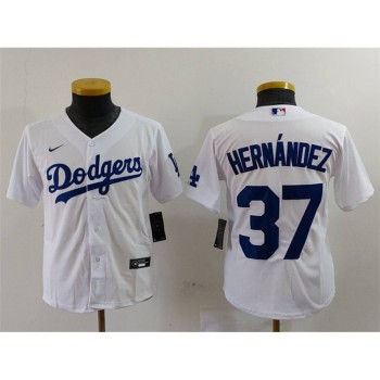 Youth Los Angeles Dodgers #37 Teoscar Hernandez White Stitched Baseball Jersey Youth Los Angeles Dodgers #37 Teoscar Hernandez White Stitched Baseball Jersey