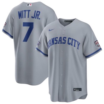 Men's Kansas City Royals #7 Bobby Witt Jr. Nike Gray 2026 All-Star Game Replica Jersey Men's Kansas City Royals #7 Bobby Witt Jr. Nike Gray 2026 All-Star Game Replica Jersey