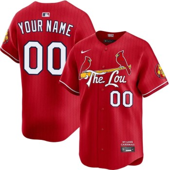 Men's St. Louis Cardinals Red City Connect Limited Custom Jersey Men's St. Louis Cardinals Red City Connect Limited Custom Jersey