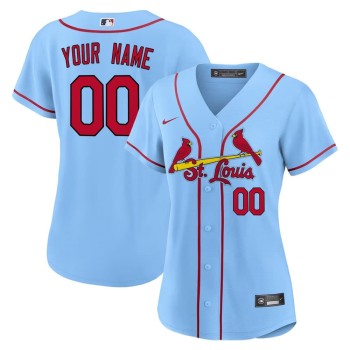Women's St. Louis Cardinals Blue Stitched Baseball Custom Jersey Women's St. Louis Cardinals Blue Stitched Baseball Custom Jersey