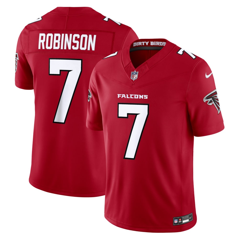 Men's Atlanta Falcons #7 Bijan Robinson Red Vapor F.U.S.E. Sewn Down Limited Jersey Men's Atlanta Falcons #7 Bijan Robinson Red Vapor F.U.S.E. Sewn Down Limited Jersey