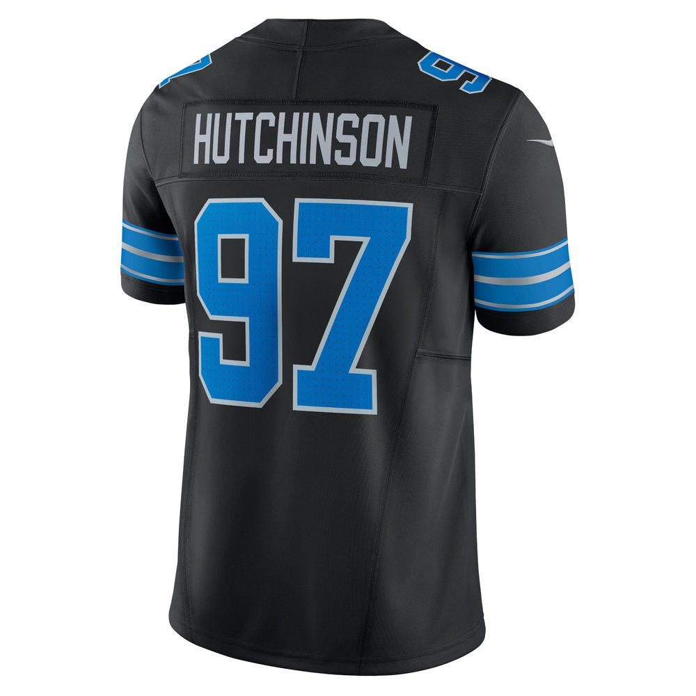 Men's Detroit Lions #97 Aidan Hutchinson Black 2nd Alternate Vapor F.U.S.E. Limited Jersey