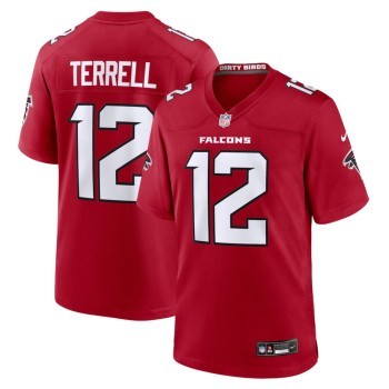 Men's Atlanta Falcons #12 Avieon Terrell Red 2026 NFL Draft Game Jersey Men's Atlanta Falcons #12 Avieon Terrell Red 2026 NFL Draft Game Jersey
