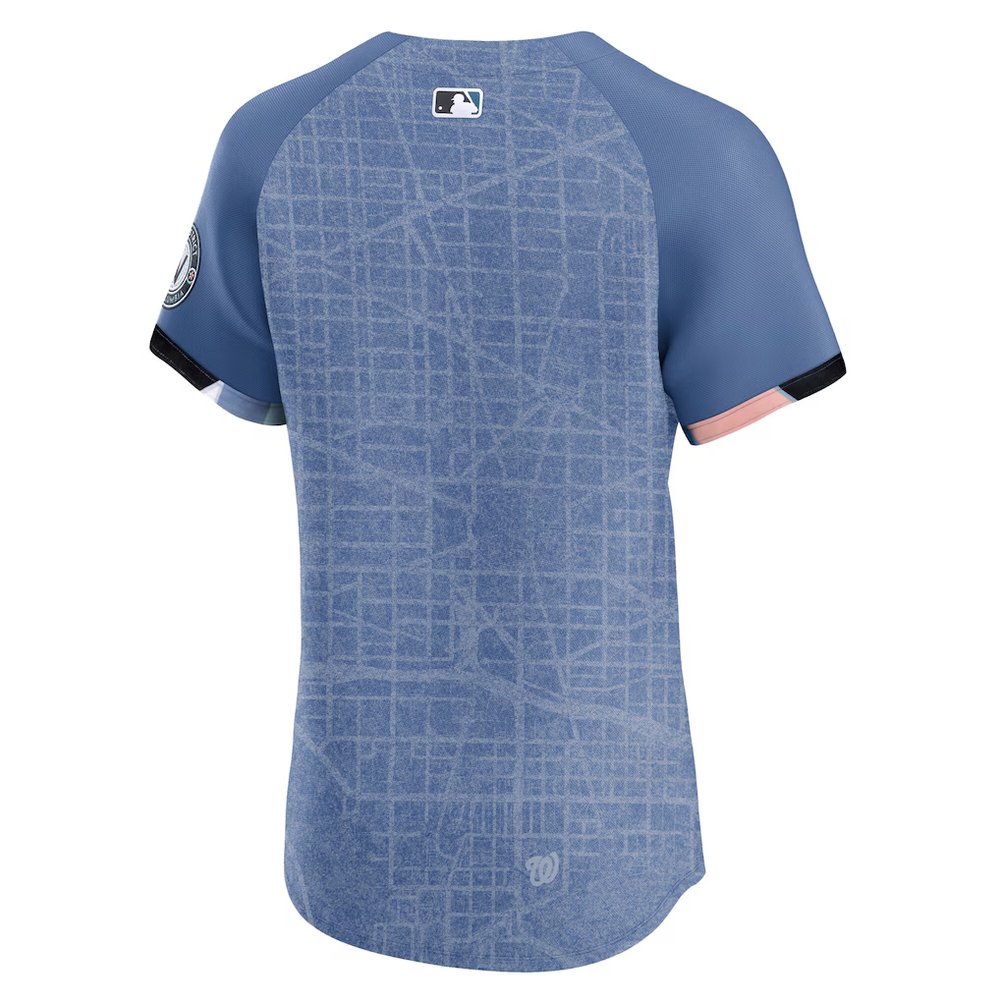 Men's Washington Nationals Nike Blue 2025 City Connect Elite Jersey Men's Washington Nationals Nike Blue 2025 City Connect Elite Jersey
