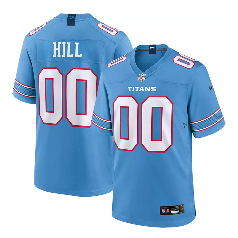 Men's Tennessee Titans Anthony Hill Blue 2026 NFL Draft Game Jersey Men's Tennessee Titans Anthony Hill Blue 2026 NFL Draft Game Jersey