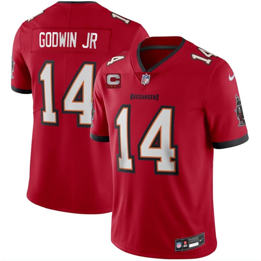 Men's Tampa Bay Buccaneers #14 Chris Godwin Jr Red 2026 With 2-Star C Patch Vapor Limited Jersey Men's Tampa Bay Buccaneers #14 Chris Godwin Jr Red 2026 With 2-Star C Patch Vapor Limited Jersey