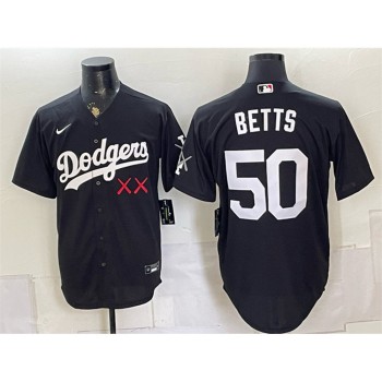 Men's Los Angeles Dodgers x KAWS #50 Mookie Betts Black Vapor Premier Limited Baseball Jersey Men's Los Angeles Dodgers x KAWS #50 Mookie Betts Black Vapor Premier Limited Baseball Jersey