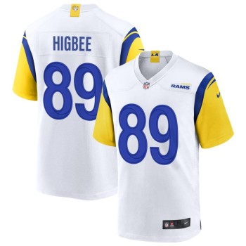 Men's Los Angeles Rams Tyler Higbee White Game Player Jersey Men's Los Angeles Rams Tyler Higbee White Game Player Jersey