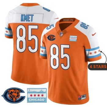 Youth Chicago Bears #85 Cole Kmet Orange Alternate City Edition With Chicago Flag Vapor F.U.S.E. Untouchable Limited Jersey Youth Chicago Bears #85 Cole Kmet Orange Alternate City Edition With Chicago Flag Vapor F.U.S.E. Untouchable Limited Jersey