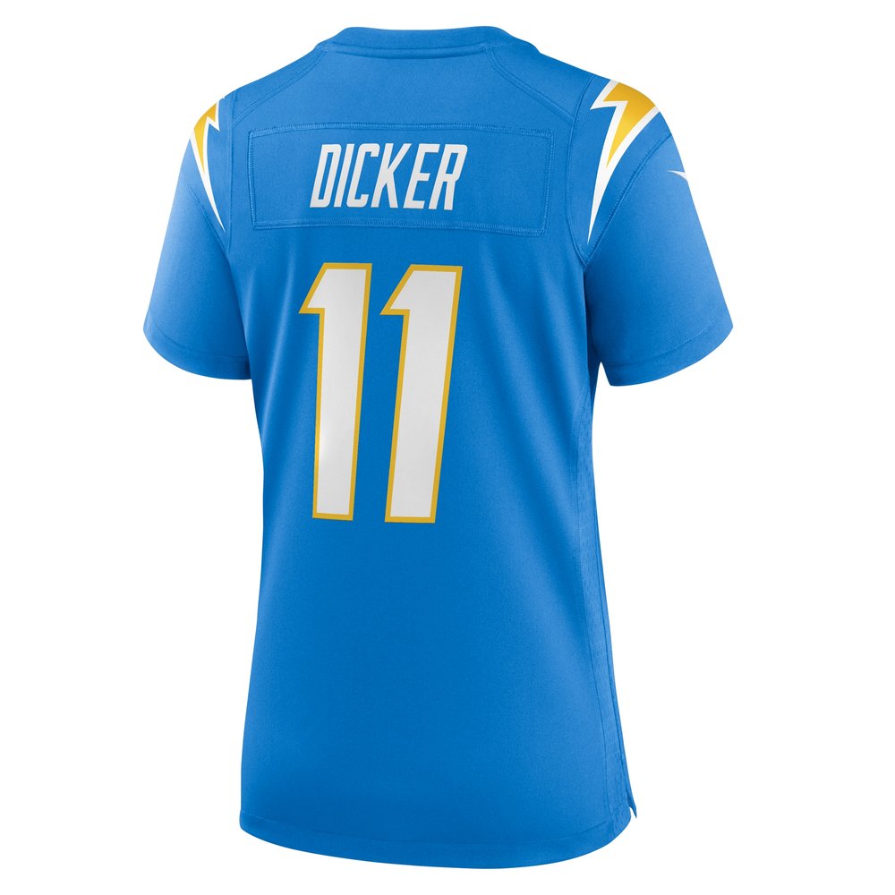 Women's Los Angeles Chargers #11 Cameron Dicker Powder Blue Game Jersey