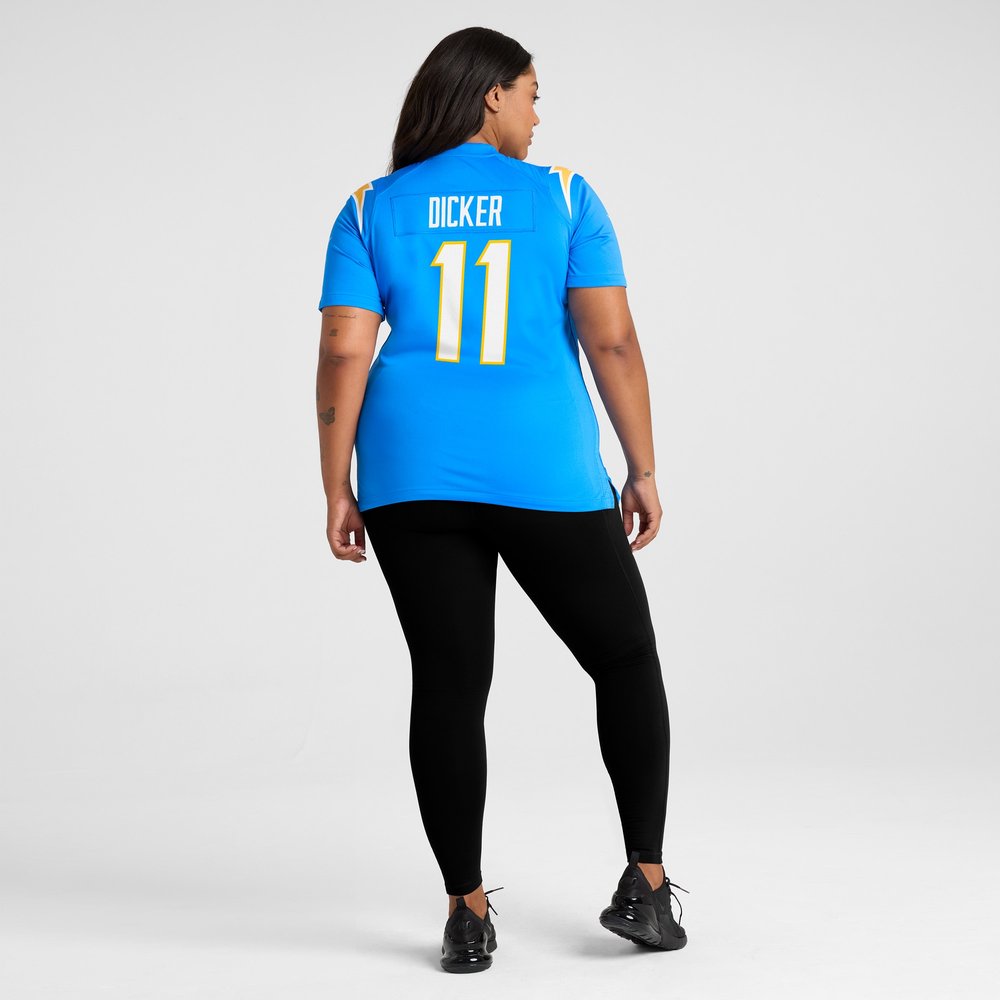 Women's Los Angeles Chargers #11 Cameron Dicker Powder Blue Game Jersey