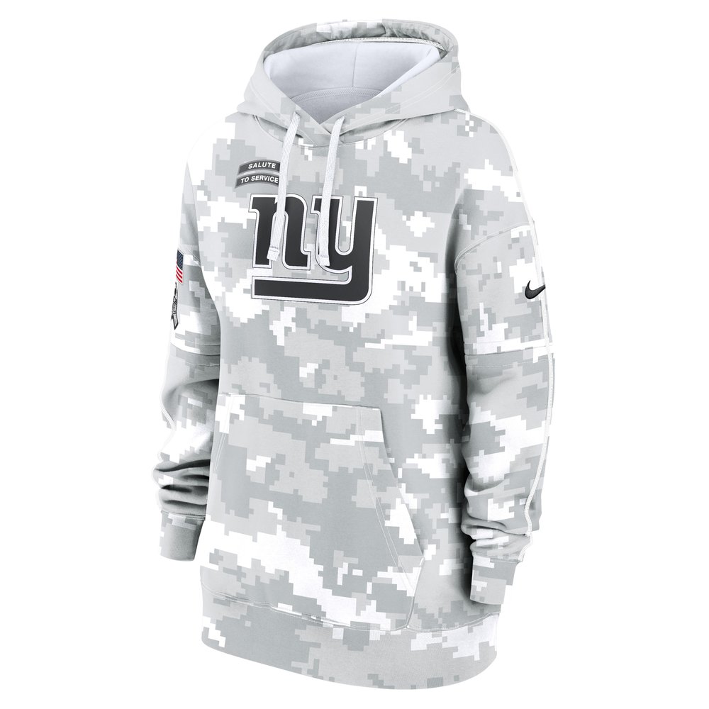 Women's New York Giants Arctic Camo 2024 Salute To Service Club Fleece Pullover Hoodie