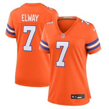 Women's Denver Broncos John Elway Orange Mile High Collection 1977 Throwback Player Game Jersey Women's Denver Broncos John Elway Orange Mile High Collection 1977 Throwback Player Game Jersey