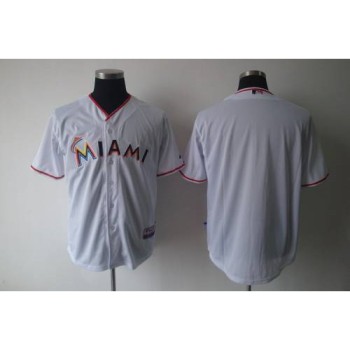 marlins #00 None Player White 2012 Home Stitched MLB Jersey
