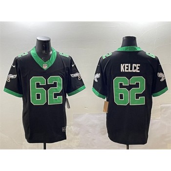 Men's Philadelphia Eagles #62 Jason Kelce Black F.U.S.E. Vapor Untouchable Limited Stitched Football Jersey Men's Philadelphia Eagles #62 Jason Kelce Black F.U.S.E. Vapor Untouchable Limited Stitched Football Jersey
