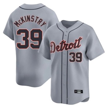 Men's Detroit Tigers #39 Zach McKinstry Nike Gray Road Replica Jersey Men's Detroit Tigers #39 Zach McKinstry Nike Gray Road Replica Jersey