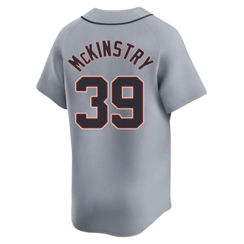 Men's Detroit Tigers #39 Zach McKinstry Nike Gray Road Replica Jersey