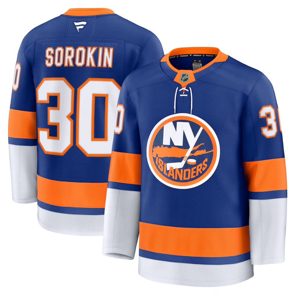 Youth New York Islanders #30 Ilya Sorokin Royal Home Jersey