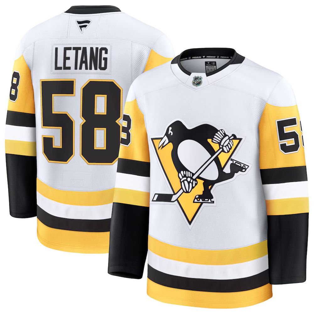 Youth Pittsburgh Penguins #58 Kris Letang White Jersey