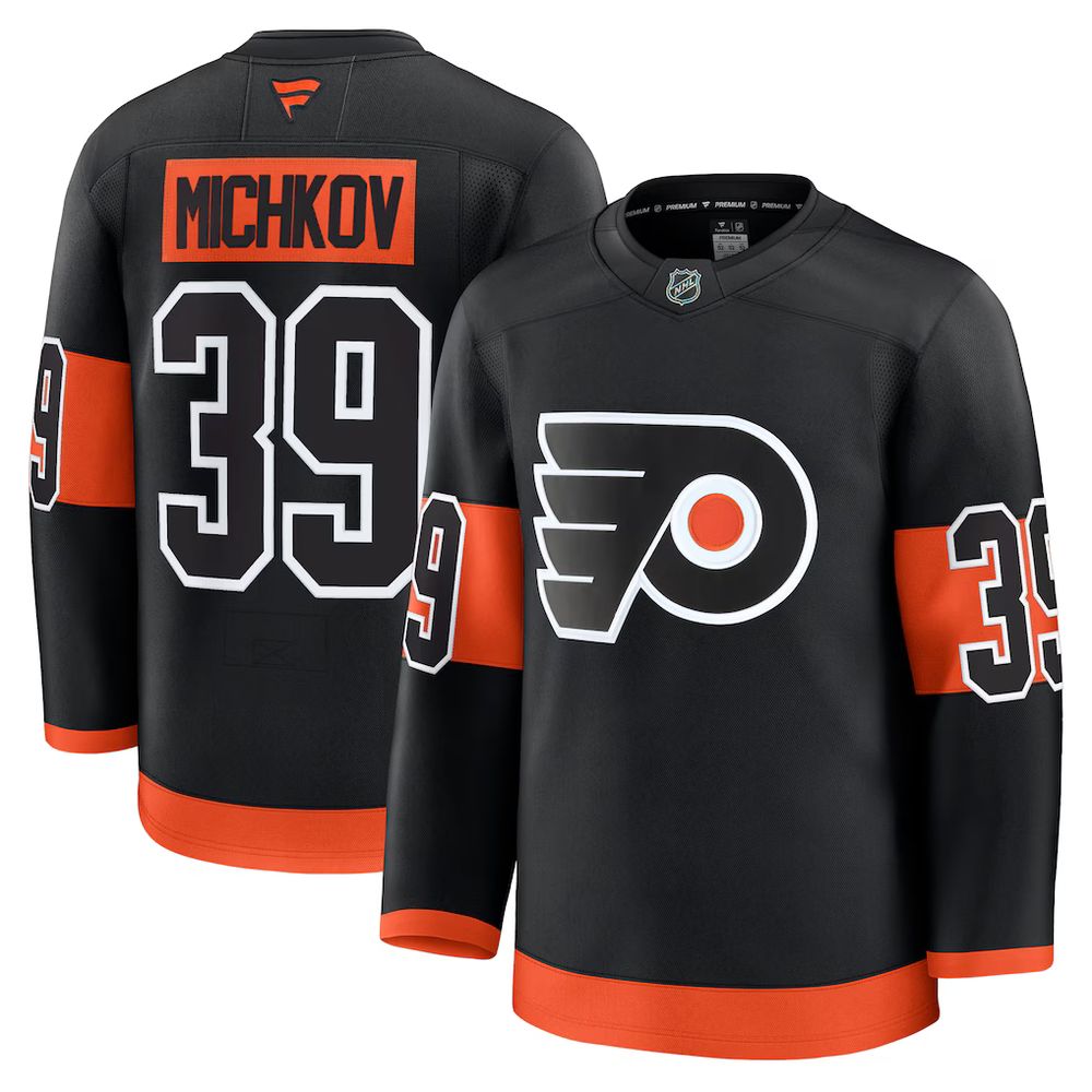 Youth Philadelphia Flyers #39 Matvei Michkov Black Alternate Jersey