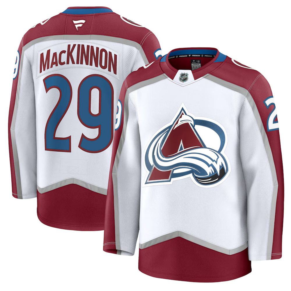 Youth Colorado Avalanche #29 Nathan MacKinnon White Away Jersey