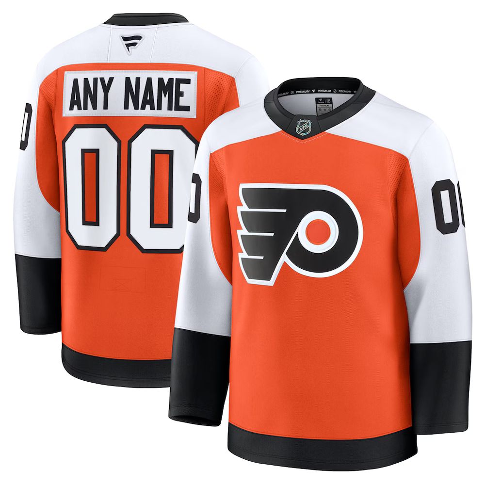 Youth Philadelphia Flyers Orange Home Custom Jersey