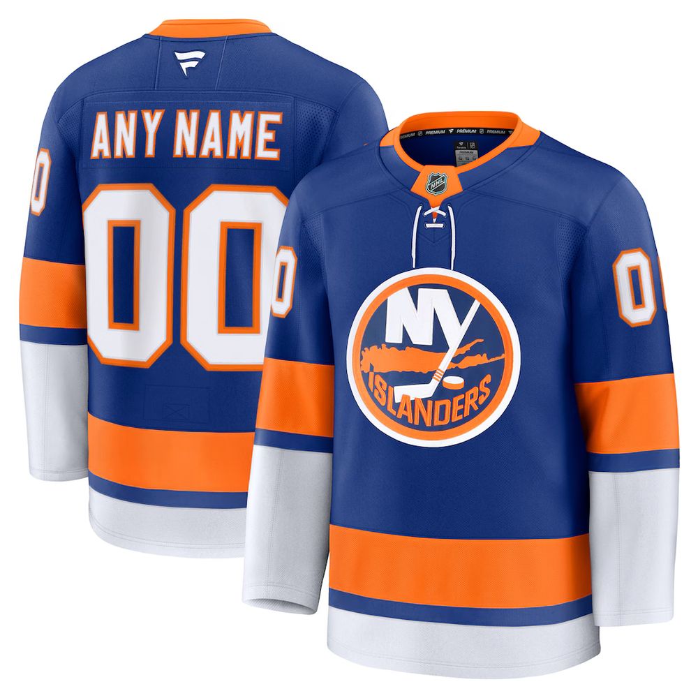 Men's New York Islanders Royal Home Premium Custom Jersey