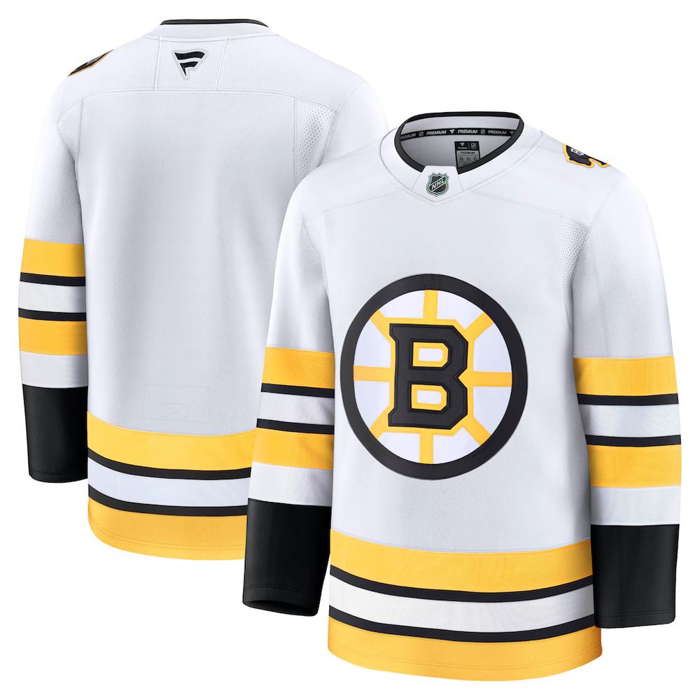 Youth Boston Bruins White Away Jersey