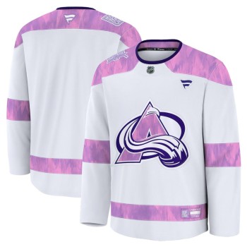 Youth Colorado Avalanche White 2024 Hockey Fights Cancer Practice Jersey Youth Colorado Avalanche White 2024 Hockey Fights Cancer Practice Jersey