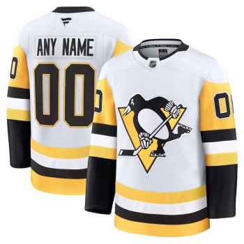 Youth Pittsburgh Penguins White Away Custom Jersey