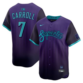 Men's Arizona Diamondbacks #7 Corbin Carroll Nike Purple 2025 City Connect Limited Player Jersey Men's Arizona Diamondbacks #7 Corbin Carroll Nike Purple 2025 City Connect Limited Player Jersey