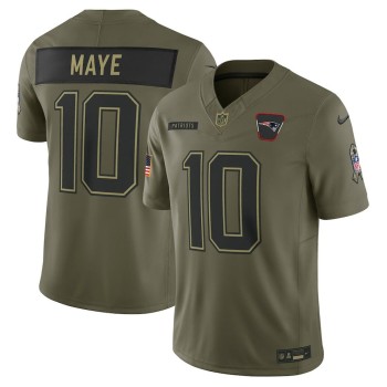 Youth New England Patriots #10 Drake Maye Nike Olive 2025 Salute to Service Limited Jersey Youth New England Patriots #10 Drake Maye Nike Olive 2025 Salute to Service Limited Jersey