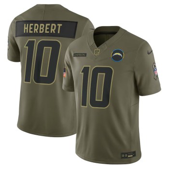Youth Los Angeles Chargers #10 Justin Herbert Nike Olive 2025 Salute to Service Limited Jersey Youth Los Angeles Chargers #10 Justin Herbert Nike Olive 2025 Salute to Service Limited Jersey