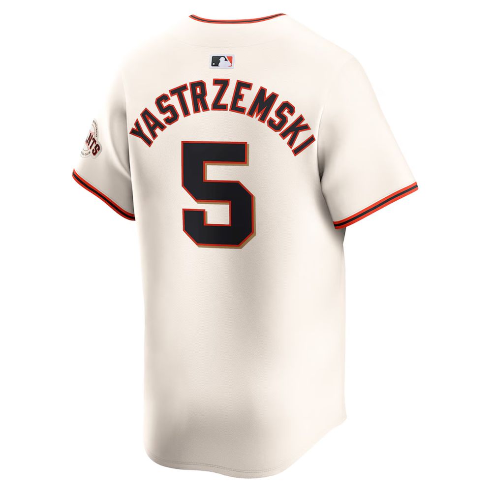 Men's San Francisco Giants #5 Mike Yastrzemski Nike Cream Home Limited Player Jersey