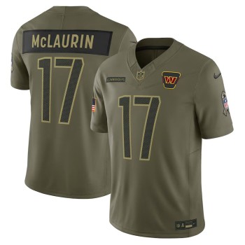 Men's Washington Commanders #17 Terry McLaurin Nike Olive 2025 Salute to Service Limited Jersey Men's Washington Commanders #17 Terry McLaurin Nike Olive 2025 Salute to Service Limited Jersey