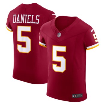 Men's Washington Commanders #5 Jayden Daniels Burgundy Nike Team Vapor F.U.S.E. Elite Jersey Men's Washington Commanders #5 Jayden Daniels Burgundy Nike Team Vapor F.U.S.E. Elite Jersey