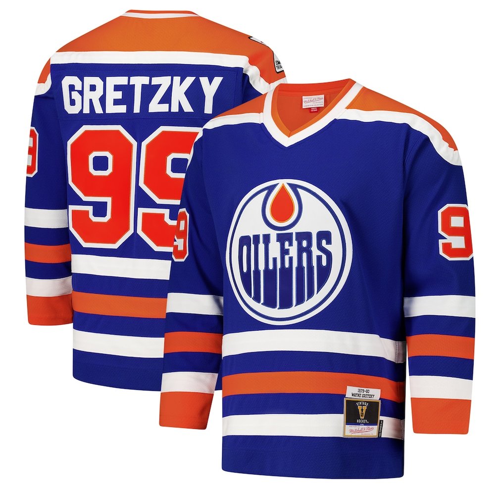Youth Edmonton Oilers #99 Wayne Gretzky Royal 1979-80 Power Play Jersey
