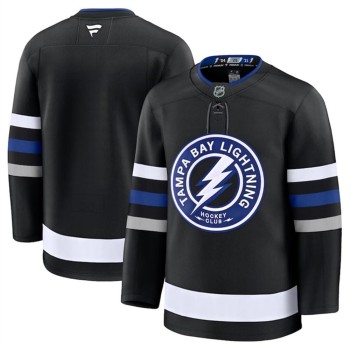 Men's Tampa Bay Lightning Blank Black 2024-25 Alternate Stitched Hockey Premium Jersey
