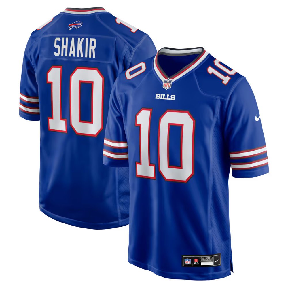 Men's Buffalo Bills #10 Khalil Shakir Nike Royal Game Jersey
