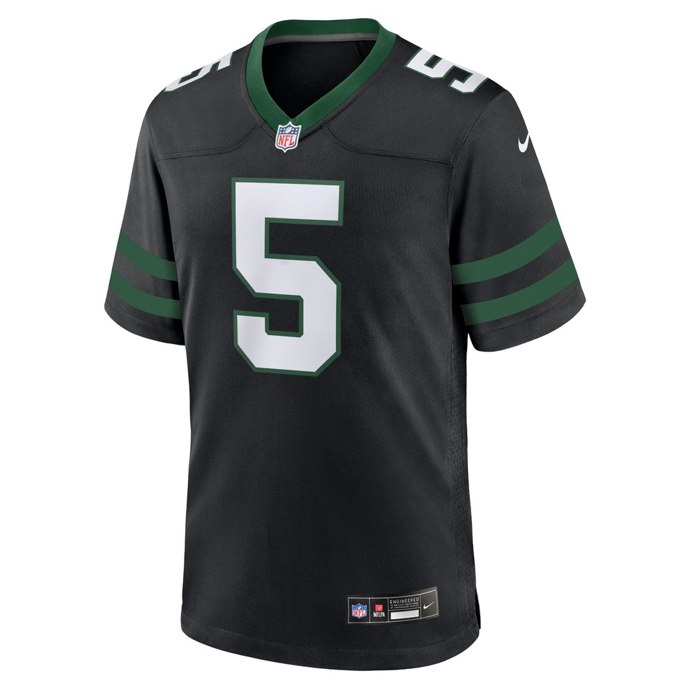 Men's New York Jets Garrett Wilson Legacy Black Alternate Game Jersey