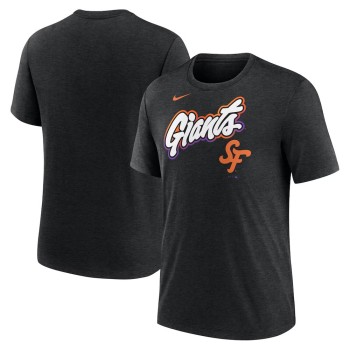 Men's San Francisco Giants Nike Heather Black 2025 City Connect Tri-Blend T-Shirt Men's San Francisco Giants Nike Heather Black 2025 City Connect Tri-Blend T-Shirt