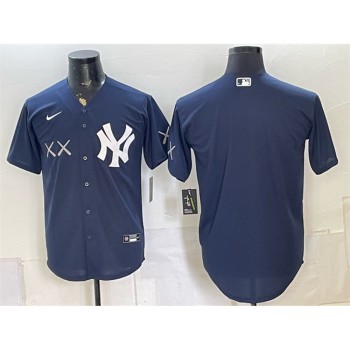 Men's New York Yankees x KAWS Navy Stadium Baseball Jersey Men's New York Yankees x KAWS Navy Stadium Baseball Jersey