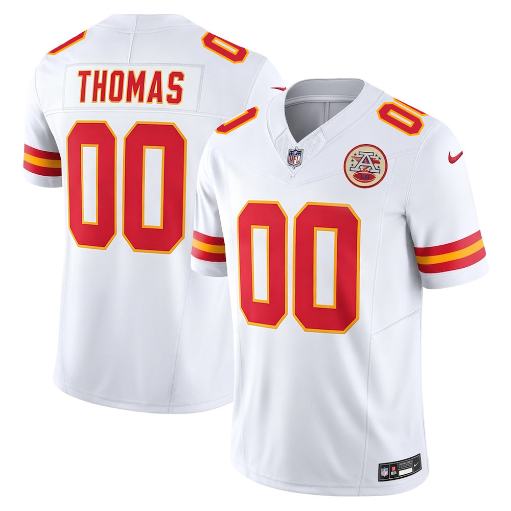 Youth Kansas City Chiefs R Mason Thomas White 2026 NFL Draft Vapor F.U.S.E. Limited Jersey