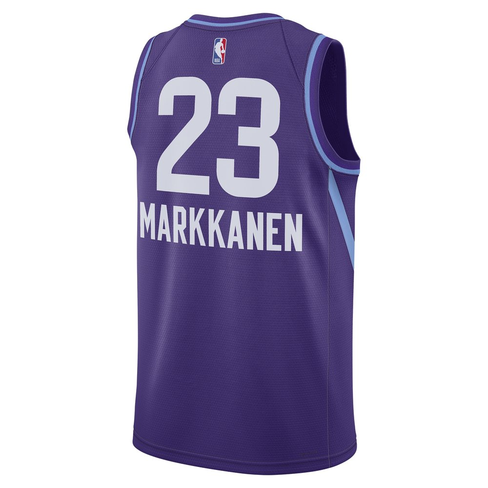 Unisex Utah Jazz Lauri Markkanen Purple 2024/25 Swingman Player Jersey - City Edition