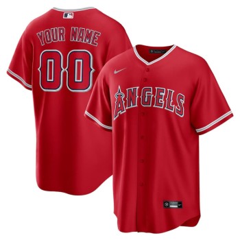 Youth Los Angeles Angels Red Stitched Baseball Custom Jersey Youth Los Angeles Angels Red Stitched Baseball Custom Jersey