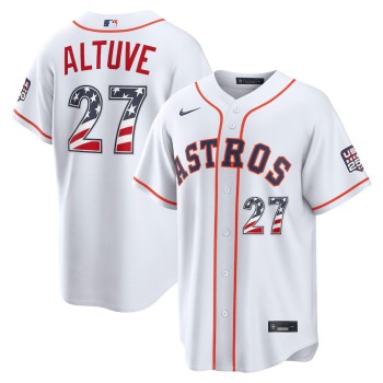 Men's Houston Astros #27 Jose Altuve Nike White USA 250 Fourth of July Home Stadium Jersey Men's Houston Astros #27 Jose Altuve Nike White USA 250 Fourth of July Home Stadium Jersey