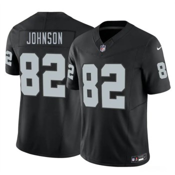 Men's Las Vegas Raiders #82 Brandon Johnson Black 2026 Vapor F.U.S.E. Untouchable Limited Jersey Men's Las Vegas Raiders #82 Brandon Johnson Black 2026 Vapor F.U.S.E. Untouchable Limited Jersey